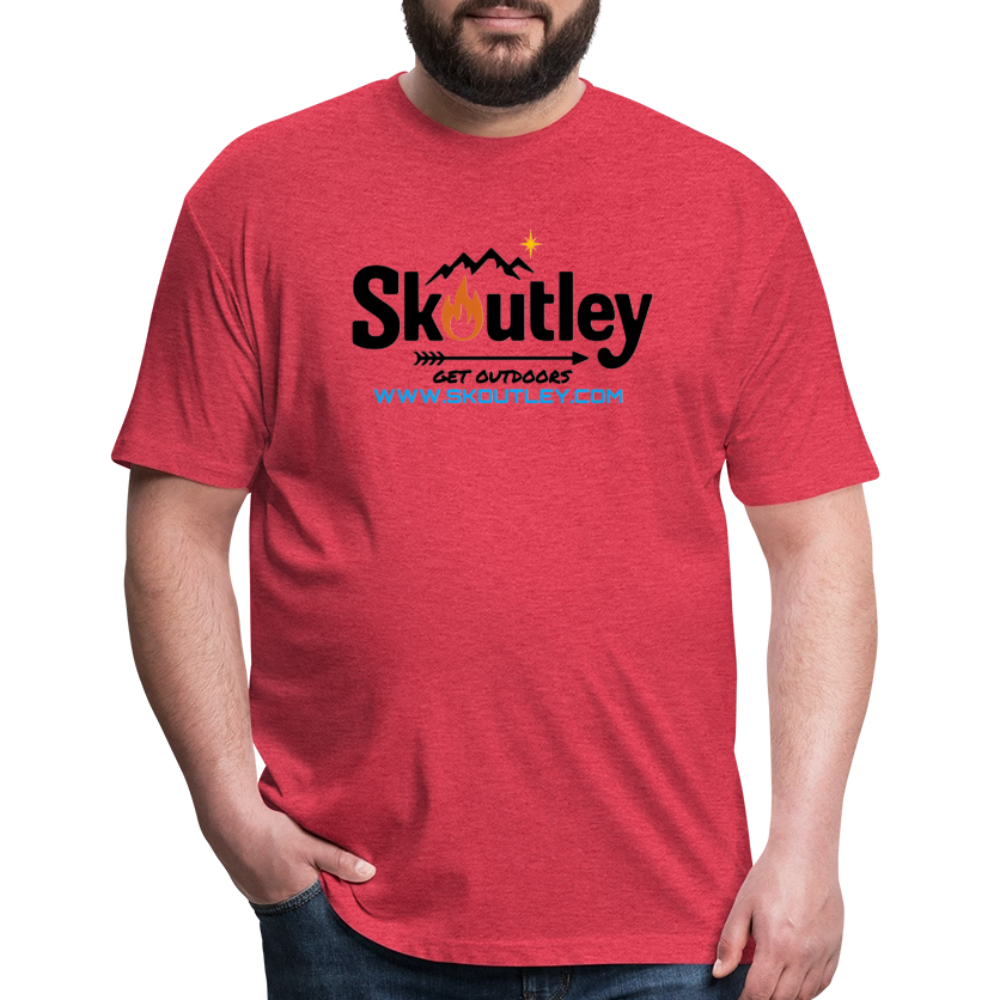 Fitted Cotton/Poly T-Shirt by Next Level - heather red