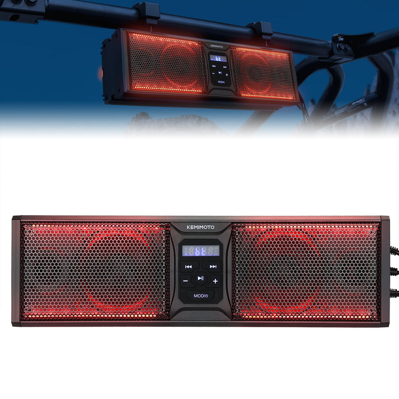 Load image into Gallery viewer, 16” RGB Universal Sound Bar for Can Am Maverick X3/ RZR w/ 1.75''-2.25'' Roll Bar
