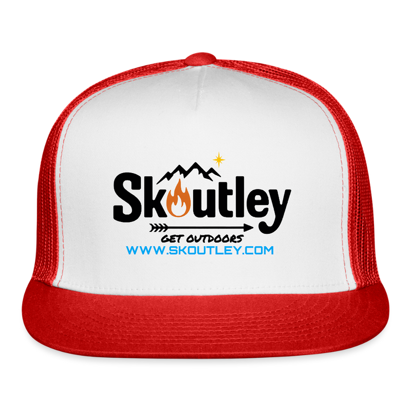 Load image into Gallery viewer, Trucker Hat - white/red
