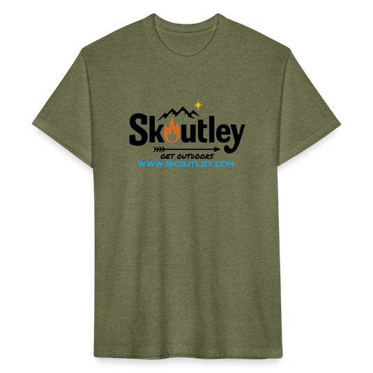 Fitted Cotton/Poly T-Shirt by Next Level - heather military green