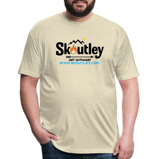 Fitted Cotton/Poly T-Shirt by Next Level - heather cream