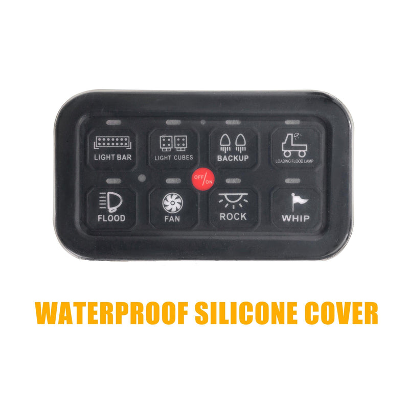 Load image into Gallery viewer, BB80 8 Gang LED Switch Panel Kit Automatic Dimmable Universal(Two-Sided Outlet) Blue
