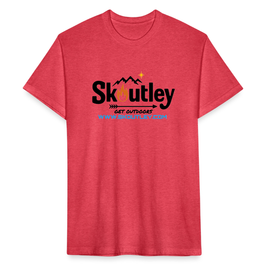 Fitted Cotton/Poly T-Shirt by Next Level - heather red