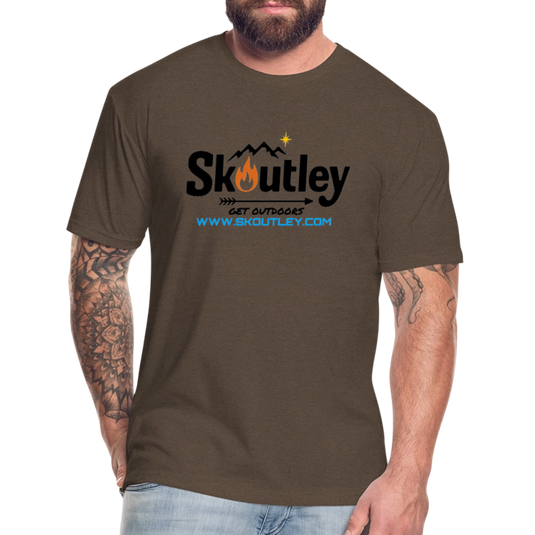 Fitted Cotton/Poly T-Shirt by Next Level - heather espresso