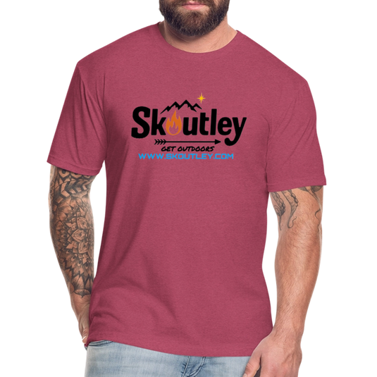 Fitted Cotton/Poly T-Shirt by Next Level - heather burgundy