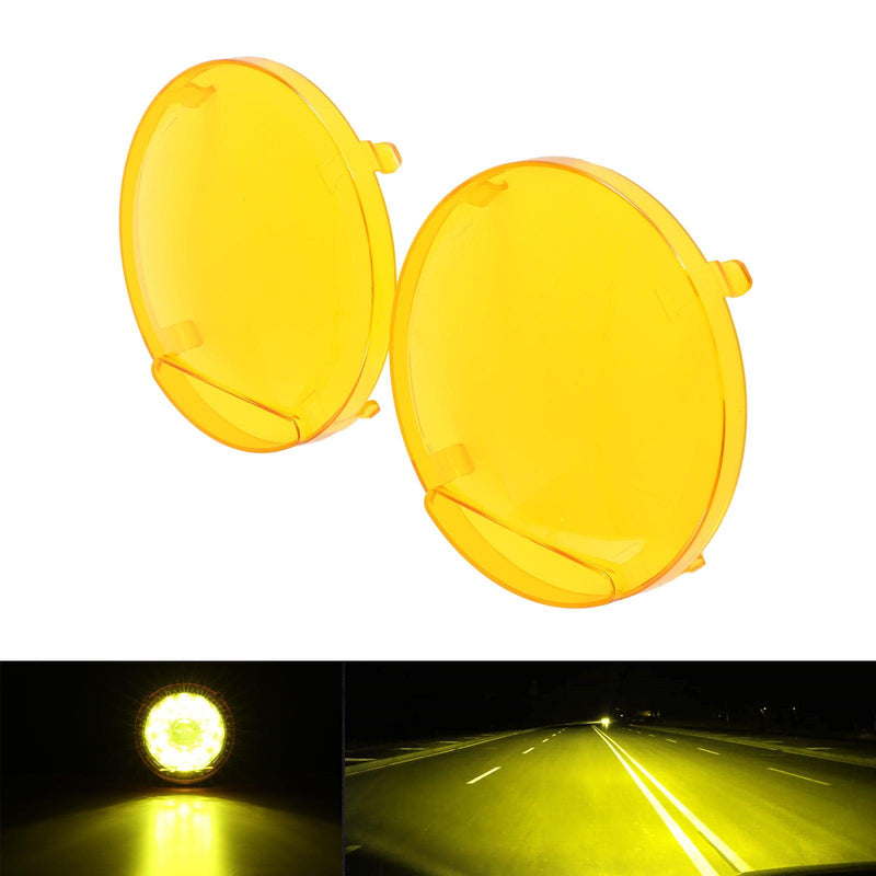 Load image into Gallery viewer, (2pcs/set) 7 Inch Round LED Driving Light Amber Cover Light Shield Cover
