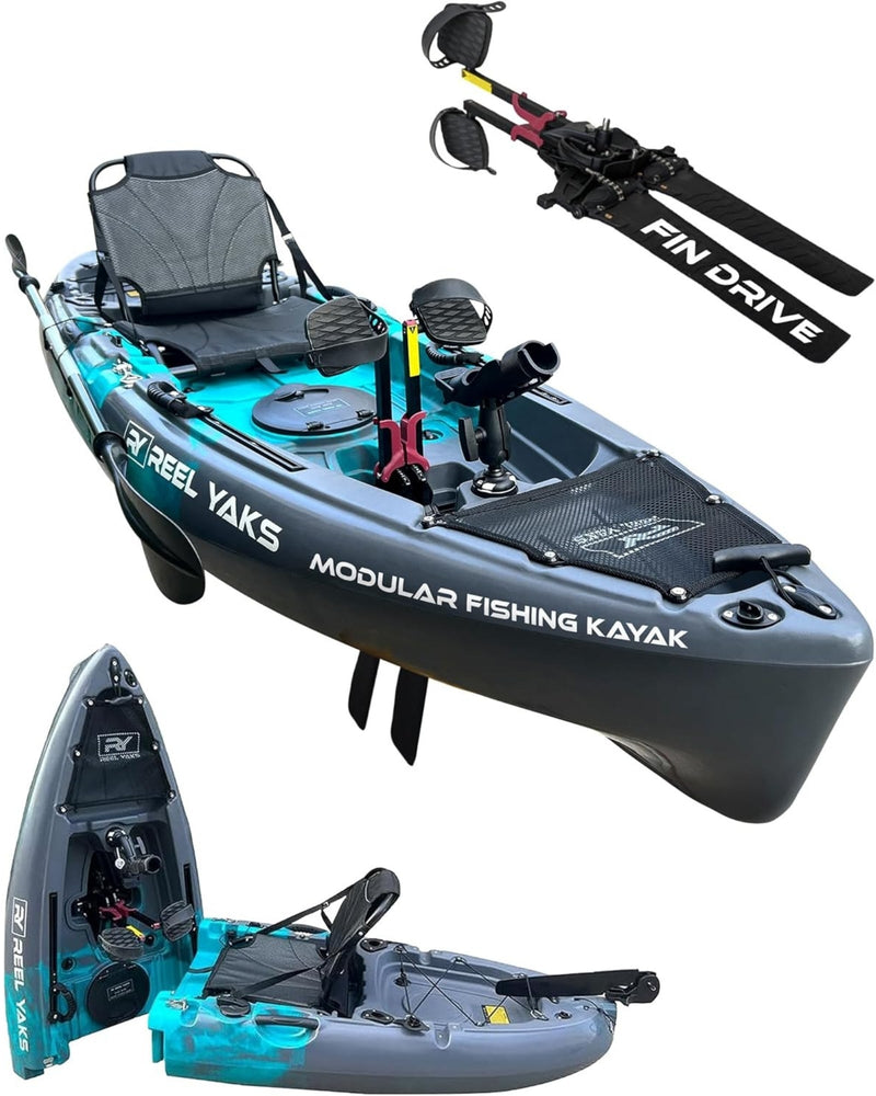 Load image into Gallery viewer, Raptor 9.5ft Fin Drive Modular Fishing Kayak
