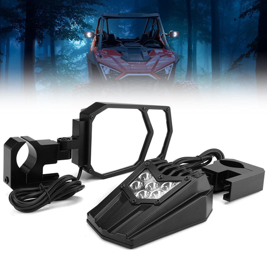UTV Side Mirrors with light fit 1.5" - 2" Roll Bar