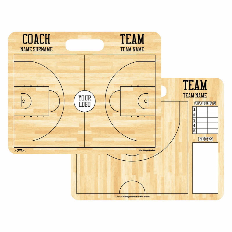 Load image into Gallery viewer, Custom FIBA Basketball Coaching Board 15.7 x 12.6 in (Magnetic)
