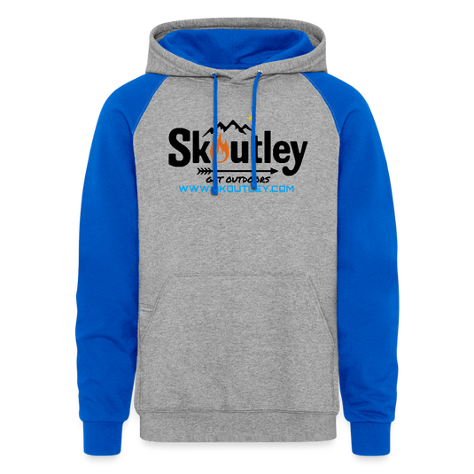 Colorblock Hoodie - heather grey/royal