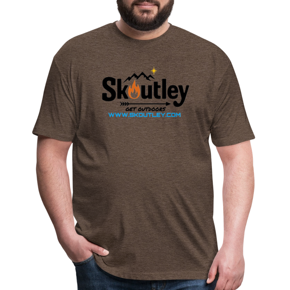 Fitted Cotton/Poly T-Shirt by Next Level - heather espresso