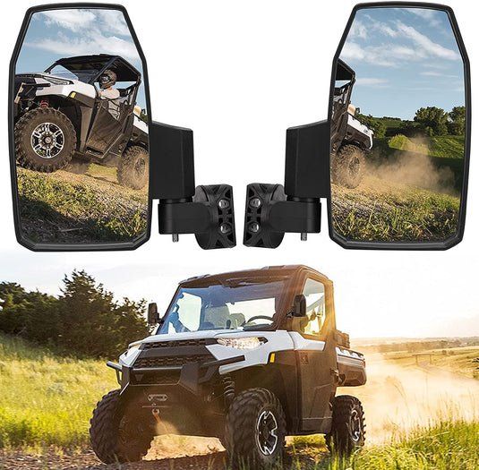 Wider UTV Side Mirrors Pro-Fit for Polaris Ranger XP/ General/ Defender (1 pair)