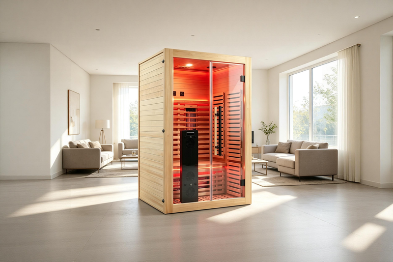 Load image into Gallery viewer, Blisspod I Venetian RED I All-In-One - Full Spectrum + Red Light Therapy I Indoor Premium Sauna I 2 Person
