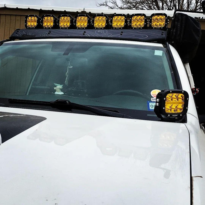 Load image into Gallery viewer, 6/8Pcs 5 Inch 132W Amber DRL LED Pod Lights with Power Harness
