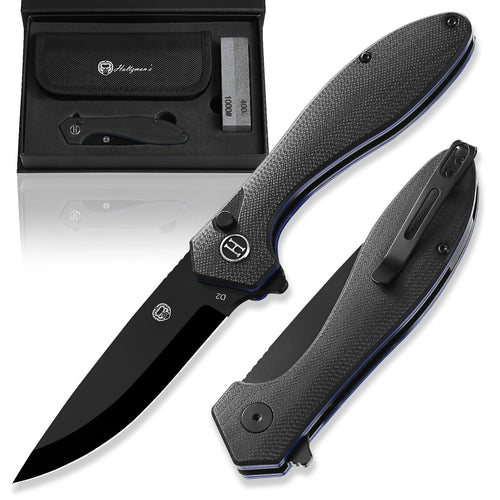 The Vector Folding Pocket Knife Giftset for Men and Women (Black)