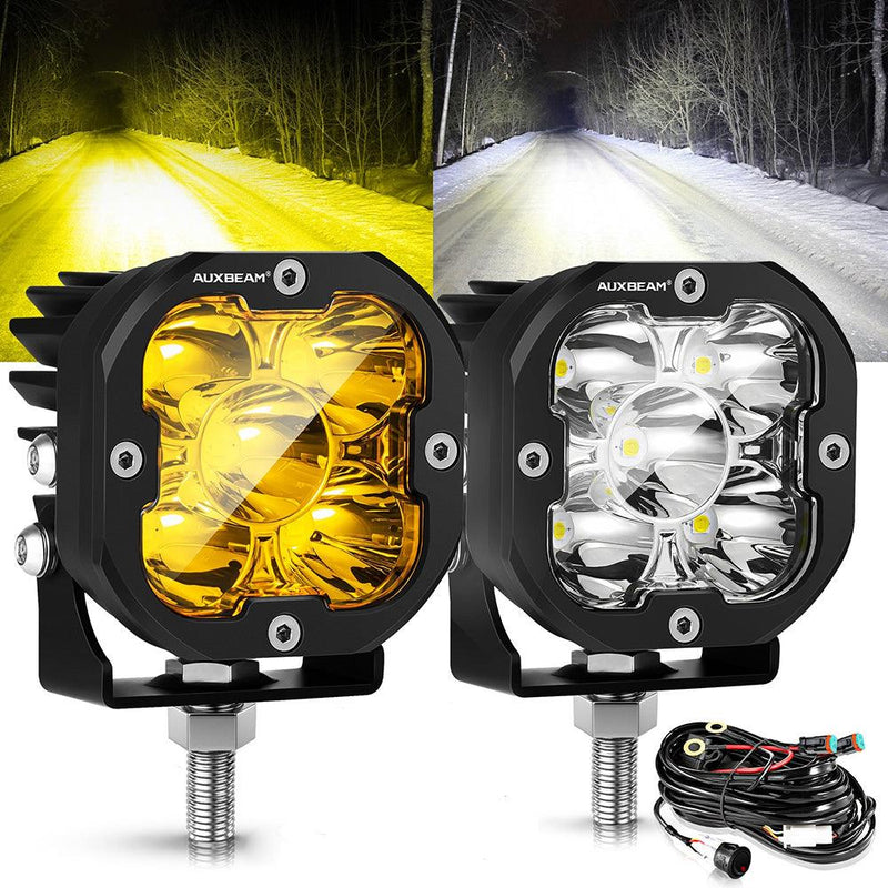 Load image into Gallery viewer, XP-ULTRA Series 3 Inch 80W Spot Beam LED Pods Amber&amp;White Offroad Lights
