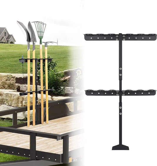 Landscape Hand Tool Rack With 6 Hole for Truck Trailer Mower UTV