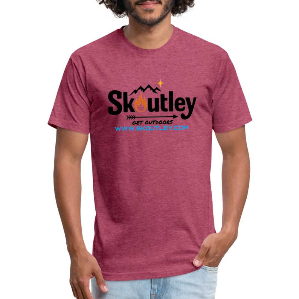 Fitted Cotton/Poly T-Shirt by Next Level - heather burgundy