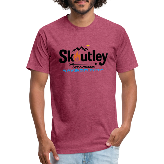 Fitted Cotton/Poly T-Shirt by Next Level - heather burgundy
