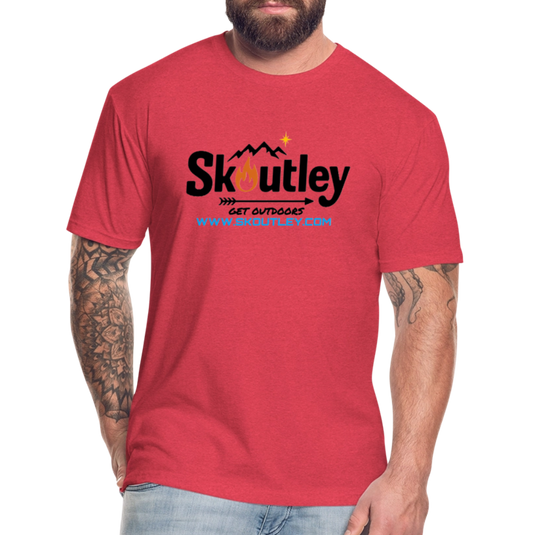 Fitted Cotton/Poly T-Shirt by Next Level - heather red