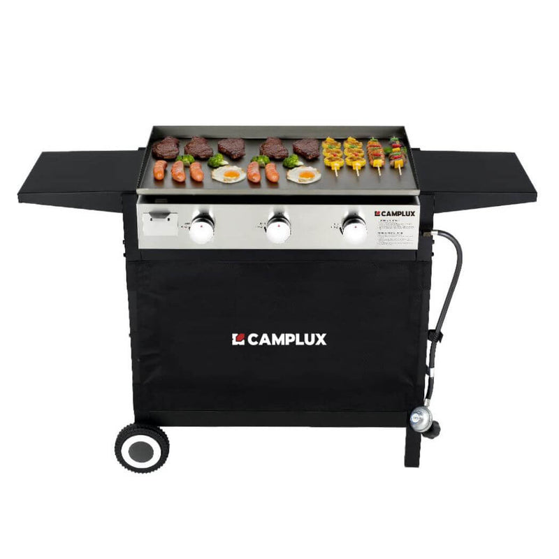 Load image into Gallery viewer, Camplux Outdoor Gas Griddle Grill Combo 3 Burner ,Camping and Tailgating 33,000 BTU w/ 20 LB LP Connector
