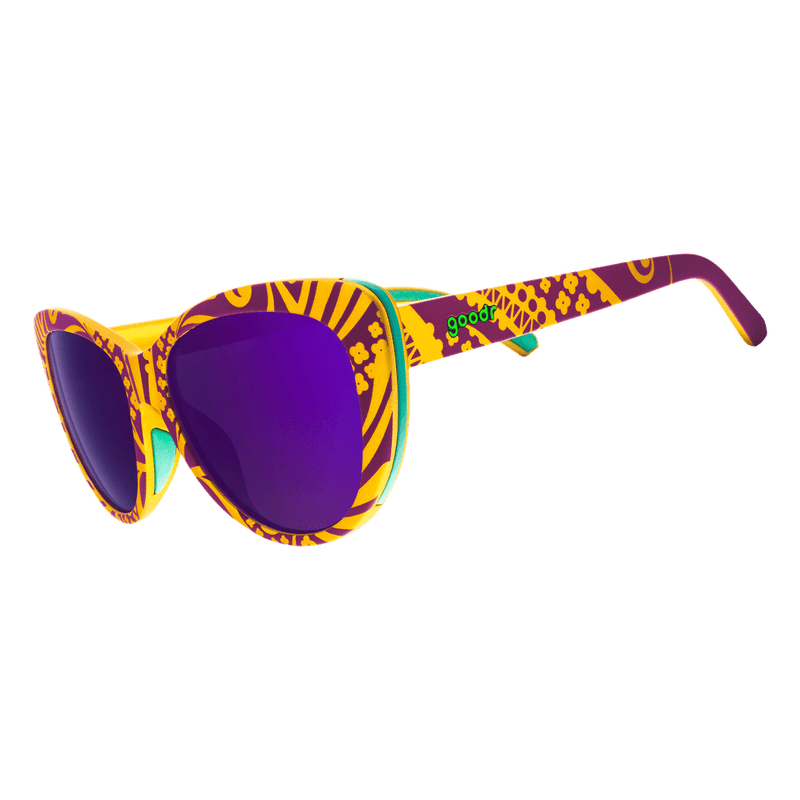 Load image into Gallery viewer, &quot;Don&#39;t Ask How I Got These&quot; Mardi Gras Glam G Polarized Sunglasses
