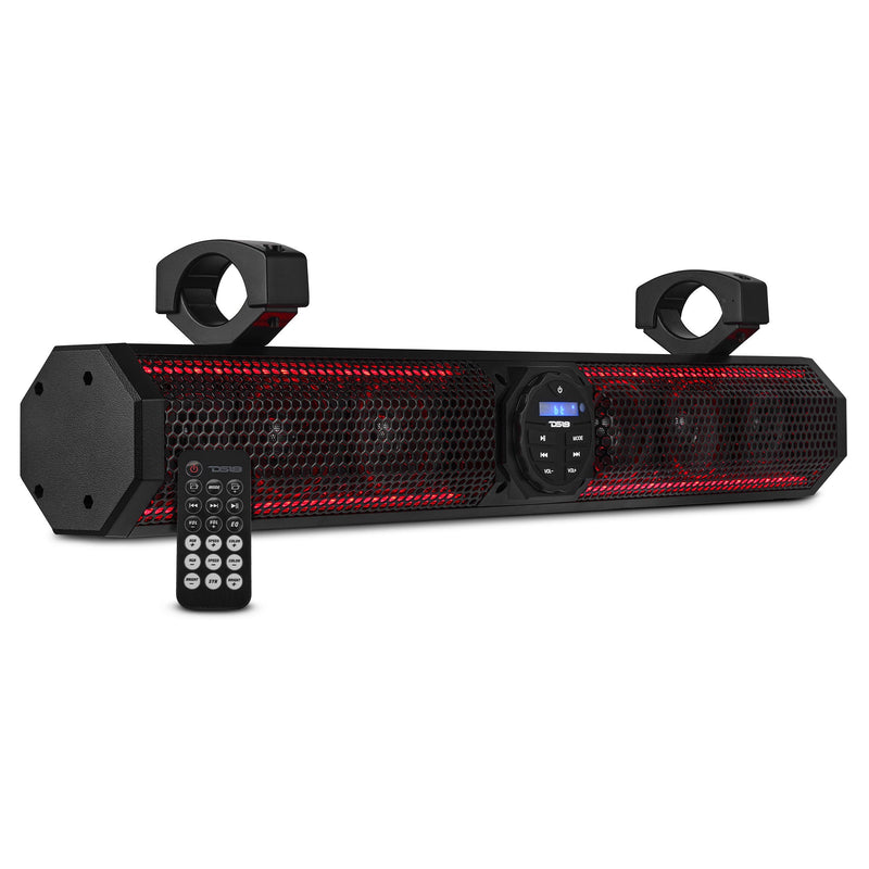 Load image into Gallery viewer, 26&quot; Marine Amplified Soundbar with Bluetooth USB &amp; RGB Lighting 6 Speakers 600 Watts
