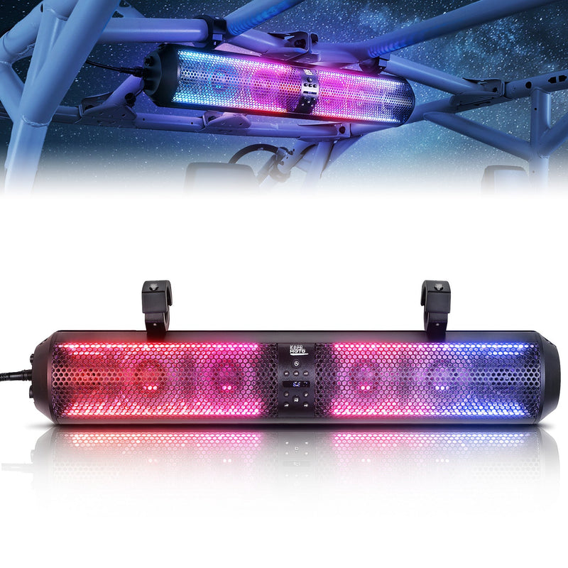 Load image into Gallery viewer, RGB UTV Soundbar, 28" SXS Speaker for Can Am Maverick X3/ RZR w/ 1.56"- 2.25" Roll Bar
