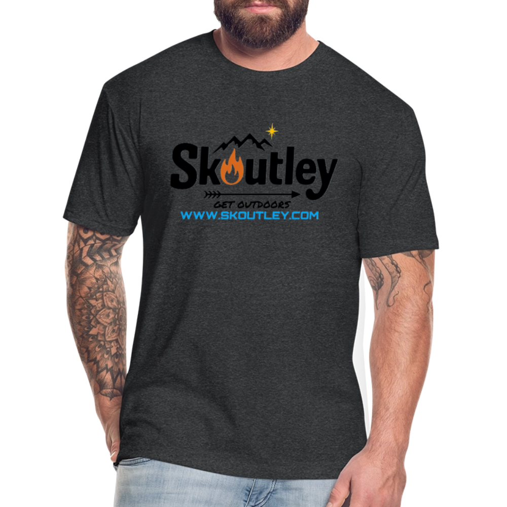 Fitted Cotton/Poly T-Shirt by Next Level - heather black