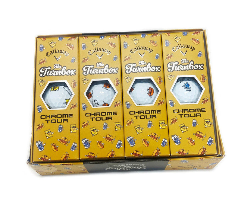 Load image into Gallery viewer, Callaway Chrome Tour Golf Balls Turnbox Snacks Limited Edition
