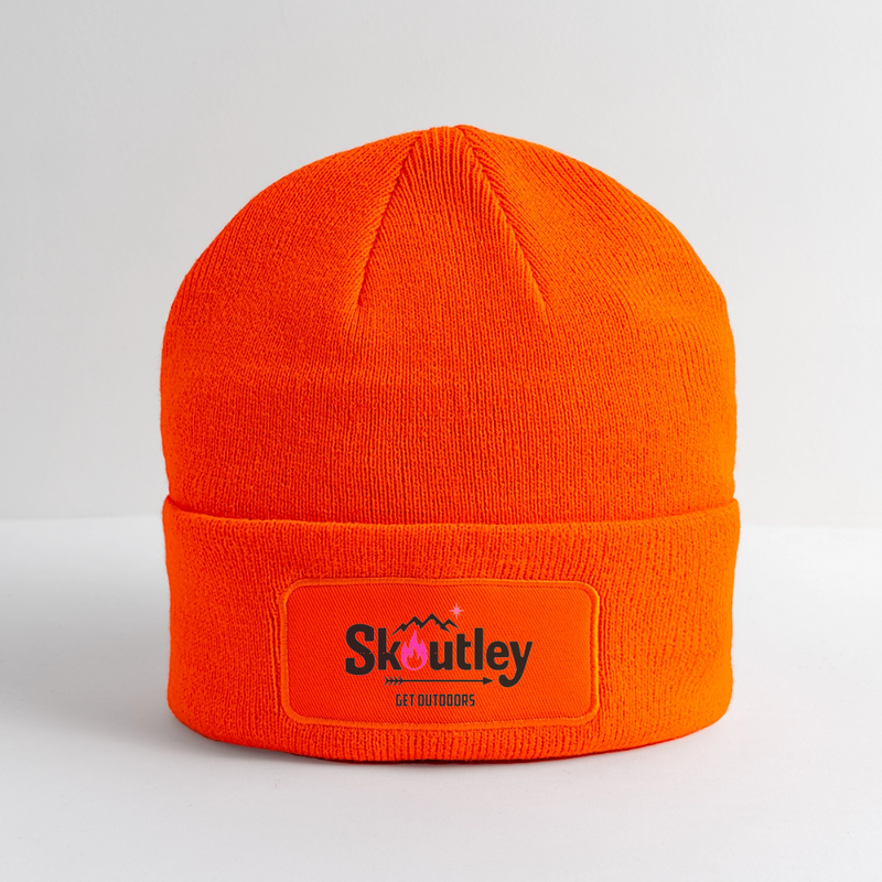 Load image into Gallery viewer, Patch Beanie - neon orange
