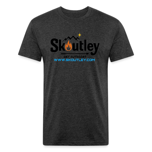 Fitted Cotton/Poly T-Shirt by Next Level - heather black