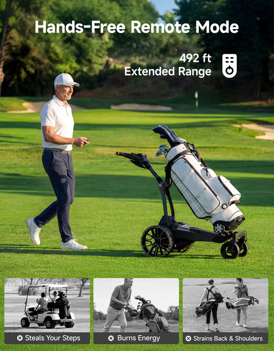 KEMIMOTO ApexR Electric Golf Push Cart with Remote Control, 36 Hole