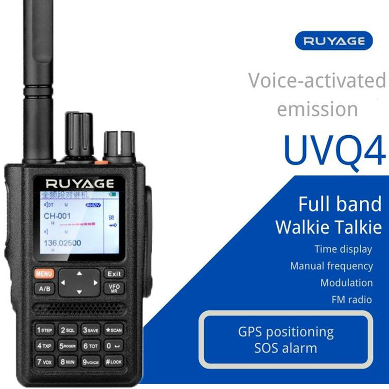 Load image into Gallery viewer, Ruyage UVQ4 VHF UHF Analog Long Range Two Way Radio Walkie Talkie
