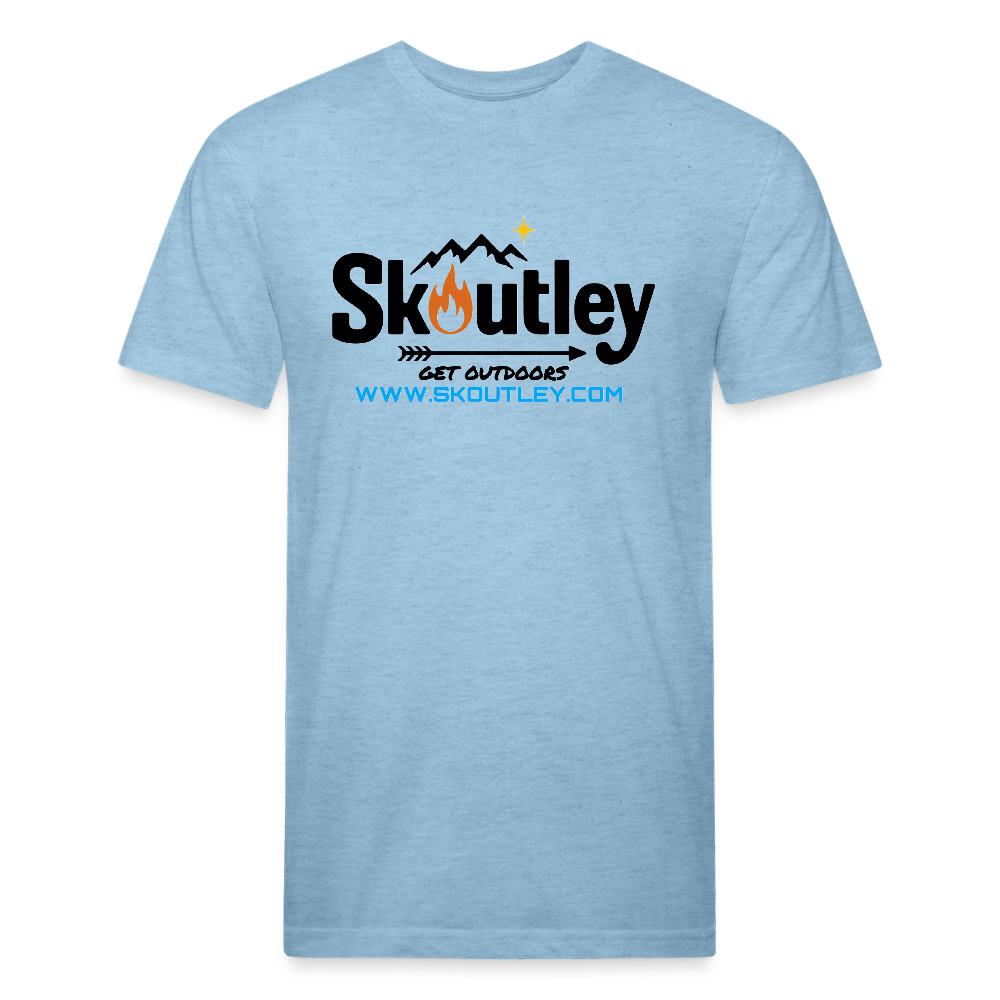 Fitted Cotton/Poly T-Shirt by Next Level - heather blue