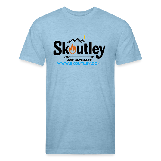 Fitted Cotton/Poly T-Shirt by Next Level - heather blue