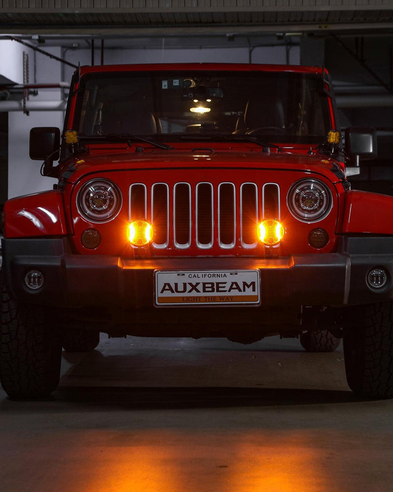 Load image into Gallery viewer, V-ULTRA Series | 5 Inch 172W LED Side Shooter Amber Pod Lights with Amber DRL
