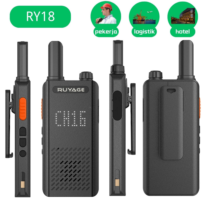 Load image into Gallery viewer, Ruyage RY18 UHF Analog Long Range Two Way Radio Ultra-thin Walkie Talkie
