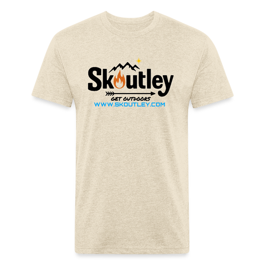 Fitted Cotton/Poly T-Shirt by Next Level - heather cream