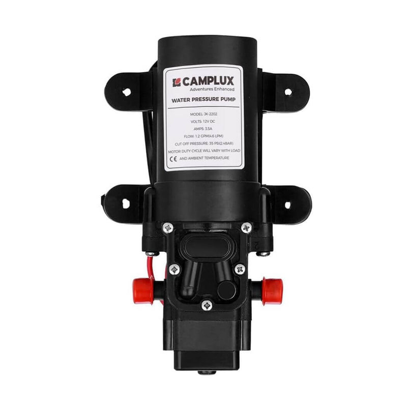 Load image into Gallery viewer, Camplux 12V Water Pump 35PSI DC 1.2GPM 4.3LPM Diaphragm for Caravan RV Marine Fishing Boat

