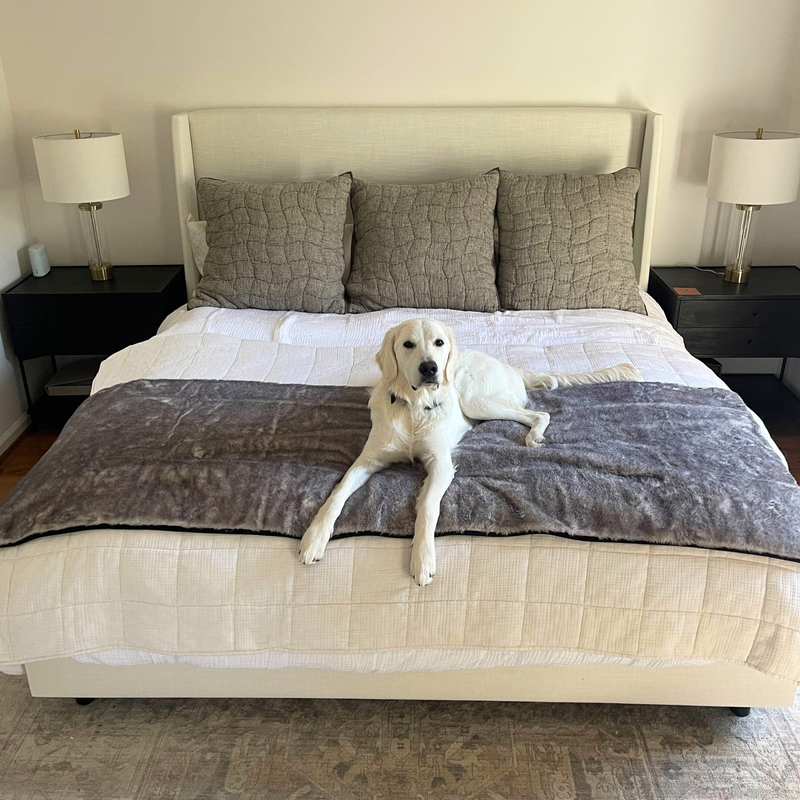 Load image into Gallery viewer, PupProtector™ Luxe Waterproof Bed Runner - Ultra Soft Chinchilla
