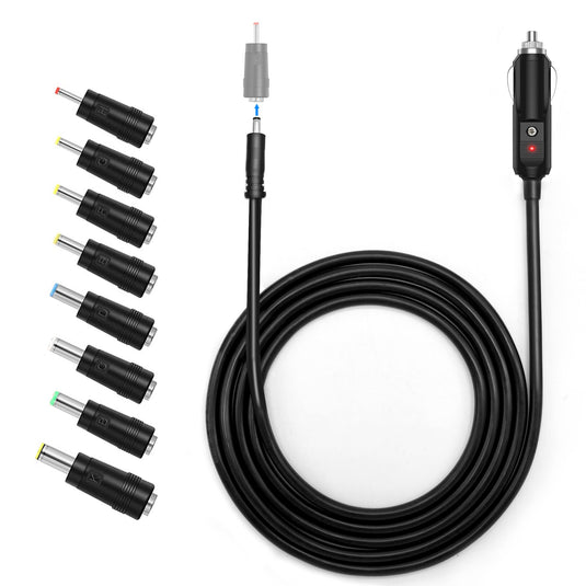 DC12V/24V Car Cigarette Lighter to DC 5.5x2.1mm Connector Adapter
