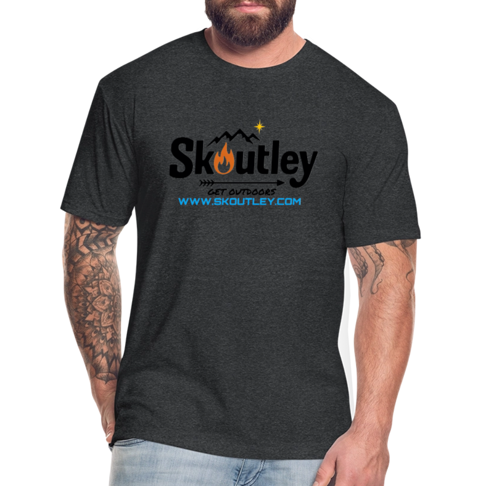 Fitted Cotton/Poly T-Shirt by Next Level - heather black