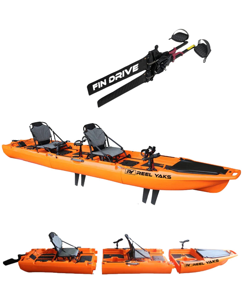 Load image into Gallery viewer, Rocket 13.8ft Tandem Fin Drive Modular Fishing Kayak
