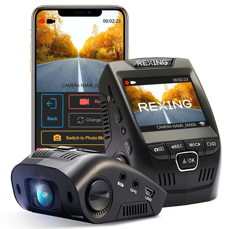 Load image into Gallery viewer, Rexing V1-4K Ultra HD Car Dash Cam with Wi-Fi
