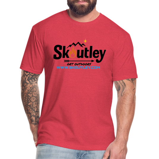 Fitted Cotton/Poly T-Shirt by Next Level - heather red