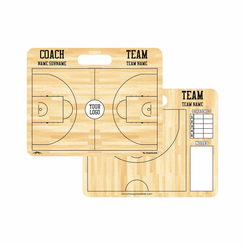 Load image into Gallery viewer, Custom FIBA Basketball Coaching Board 11.4 x 9.4 in (Magnetic)
