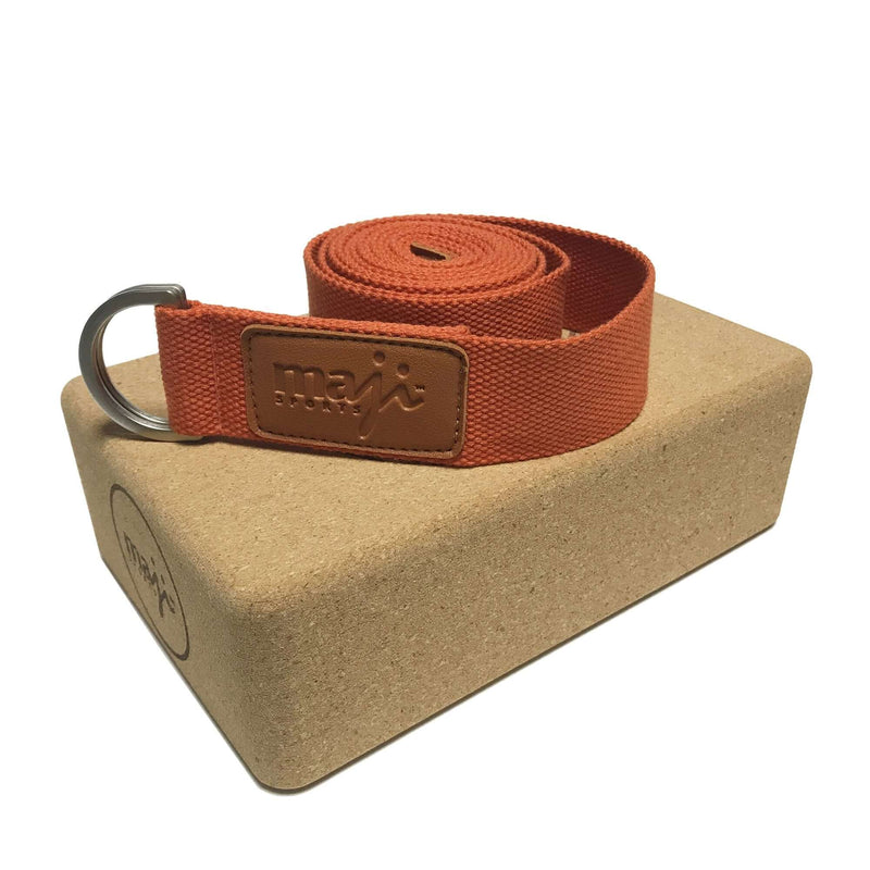 Load image into Gallery viewer, Cork Yoga Block &amp; Strap Combo
