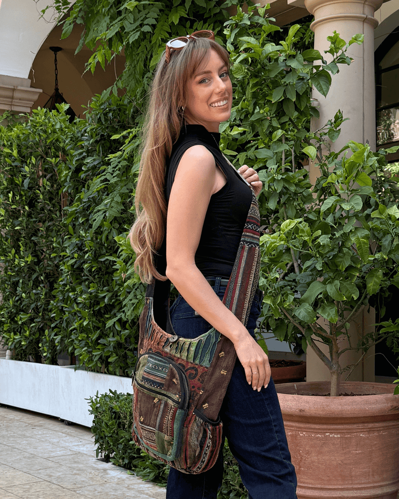 Load image into Gallery viewer, Kathmandu Collection Bee Hobo Bag
