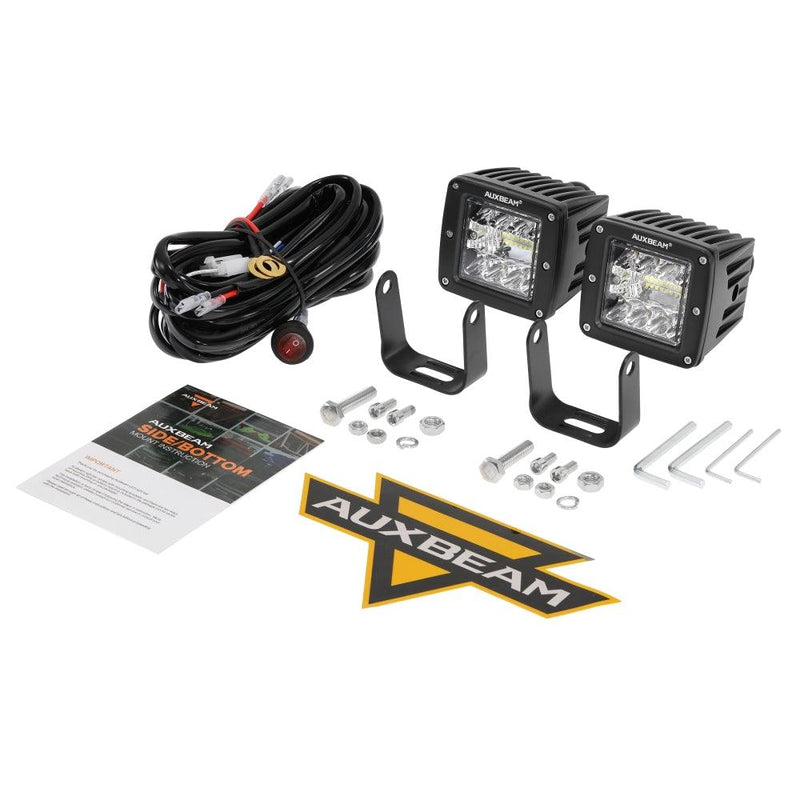 Load image into Gallery viewer, (2pcs/set) 3 Inch LED Pods Light Spot Beam with 2-Lead Wiring Harness for Truck Jeep SUV Offroad 4x4
